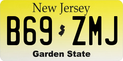 NJ license plate B69ZMJ