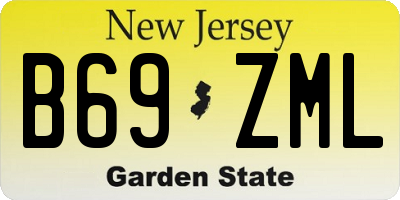 NJ license plate B69ZML