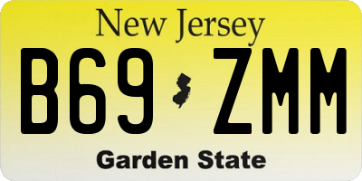 NJ license plate B69ZMM