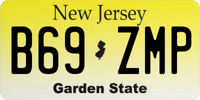 NJ license plate B69ZMP