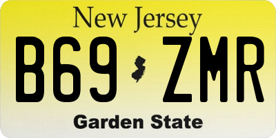 NJ license plate B69ZMR