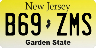 NJ license plate B69ZMS