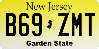 NJ license plate B69ZMT