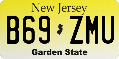 NJ license plate B69ZMU
