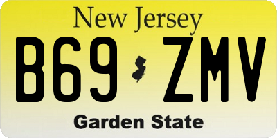 NJ license plate B69ZMV