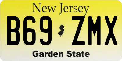 NJ license plate B69ZMX