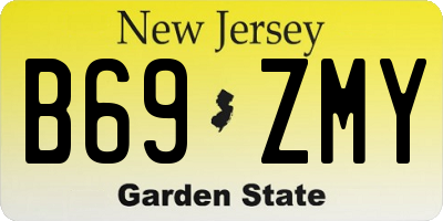 NJ license plate B69ZMY
