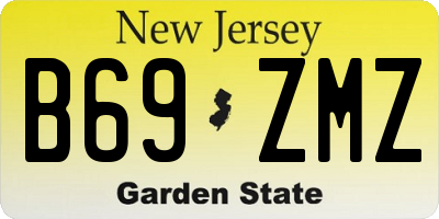 NJ license plate B69ZMZ