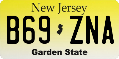 NJ license plate B69ZNA