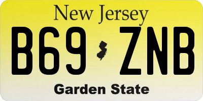 NJ license plate B69ZNB