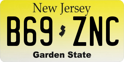 NJ license plate B69ZNC