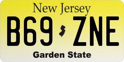 NJ license plate B69ZNE