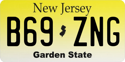 NJ license plate B69ZNG