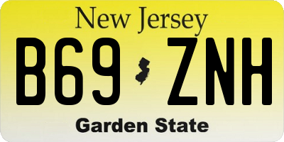NJ license plate B69ZNH