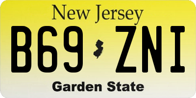 NJ license plate B69ZNI