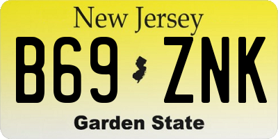 NJ license plate B69ZNK