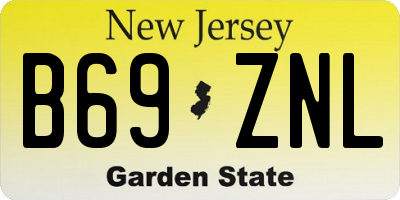 NJ license plate B69ZNL