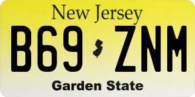 NJ license plate B69ZNM