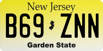 NJ license plate B69ZNN