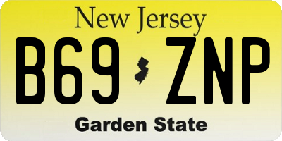 NJ license plate B69ZNP