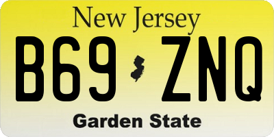 NJ license plate B69ZNQ