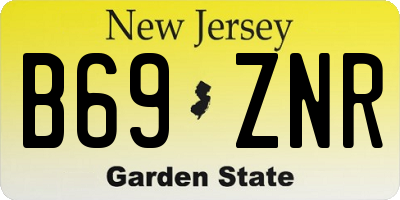 NJ license plate B69ZNR