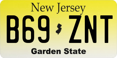 NJ license plate B69ZNT