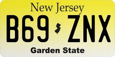 NJ license plate B69ZNX