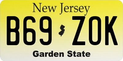NJ license plate B69ZOK