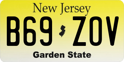 NJ license plate B69ZOV