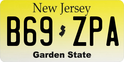 NJ license plate B69ZPA