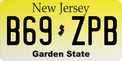 NJ license plate B69ZPB