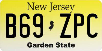 NJ license plate B69ZPC