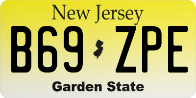 NJ license plate B69ZPE