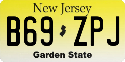 NJ license plate B69ZPJ