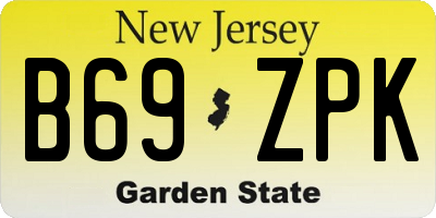 NJ license plate B69ZPK