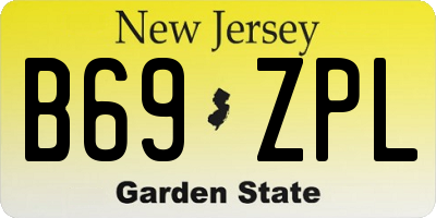 NJ license plate B69ZPL