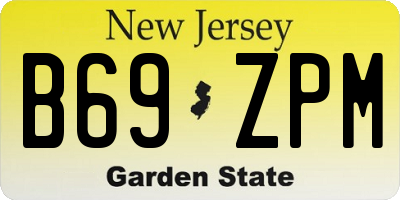 NJ license plate B69ZPM