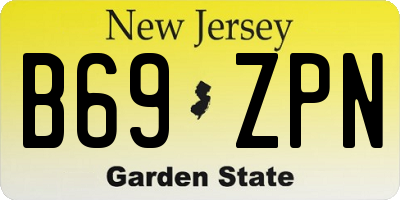 NJ license plate B69ZPN