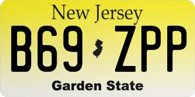 NJ license plate B69ZPP