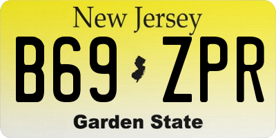 NJ license plate B69ZPR