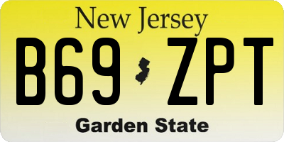 NJ license plate B69ZPT
