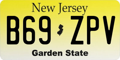 NJ license plate B69ZPV