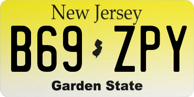 NJ license plate B69ZPY
