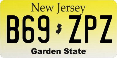 NJ license plate B69ZPZ