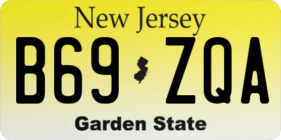 NJ license plate B69ZQA