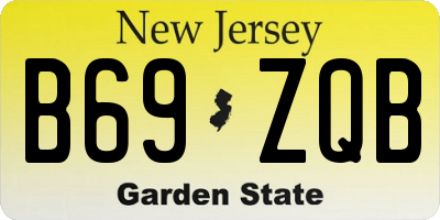 NJ license plate B69ZQB