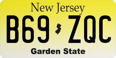 NJ license plate B69ZQC