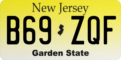 NJ license plate B69ZQF
