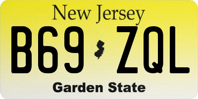 NJ license plate B69ZQL